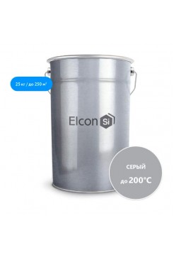 Термостойкая эмаль Elcon КО-8104 серая, 200 градусов, 25 кг 00-00003983