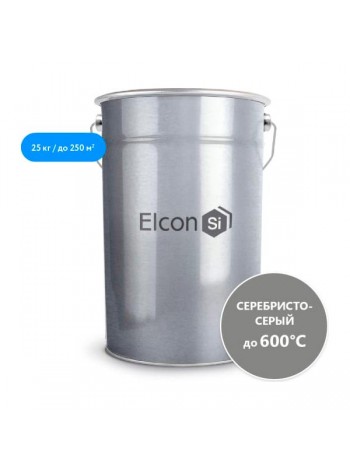Термостойкая эмаль Elcon КО-870 серебристо-серая, 600 градусов, 25 кг 00-00003989