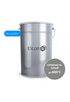Термостойкая эмаль Elcon КО-8111 серебристо-серая, 600 градусов, 25 кг 00-00003995