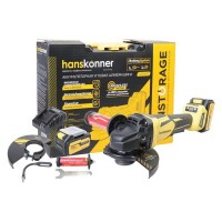 Аккумуляторная УШМ Hanskonner 1BatterySystem HAG1812E