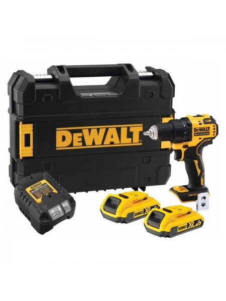 Аккумуляторная дрель-шуруповерт Dewalt DCD708D2T, 18 В, 1650 об/мин, с 2 АКБ 2 Ач и ЗУ, в кейсе TSTAK DCD708D2T-QW