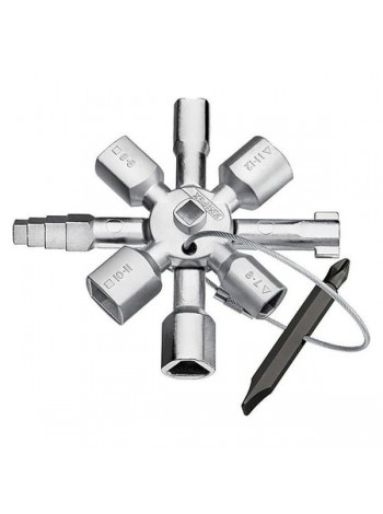 Ключ для электрошкафов с битой и переходником KNIPEX KN-001101