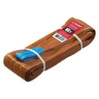 Текстильный петлевой строп Зубр СТП-6/6, коричневый, г/п 6 т, длина 6 м 43556-6-6