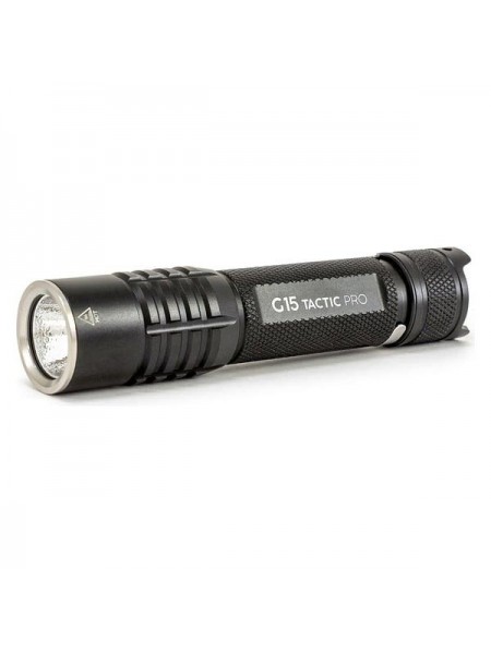 Фонарь ЯРКИЙ ЛУЧ G15 Tactic Pro HP50.2 3000К max2000лм, 5 режимов, IPX8, встроенное ЗУ, аккумулятор 18650 2600mAh 4606400106876