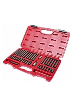 Набор 6-ти гранных бит 1/2"&3/8" HEX, TORX, SPLINE + 2 держателя, кейс (42 предмета) JTC 3933