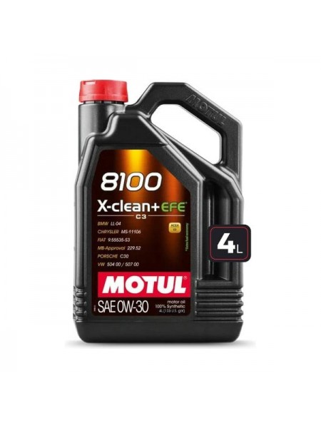 Моторное масло MOTUL 8100 X-CLEAN+ EFE 0W30 4 л 113092