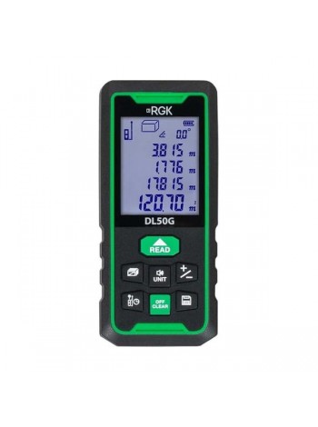 Лазерный дальномер с угломером RGK DL50G с поверкой 755726