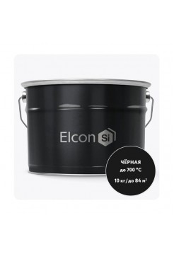Краска Elcon max therm термостойкая, до 700 градусов, антикоррозионная, для печей, мангалов, радиаторов, дымоходов, матовое покрытие, 10 кг, черная 00-00463232
