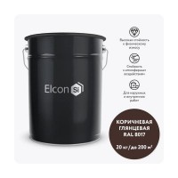 Грунт-эмаль 3 в 1 Elcon глянцевая коричневая RAL 8017 00-00750265