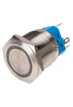 Антивандальная кнопка REXANT ø22, 12в, led, без фиксации, 5с, off-(on)/on-(off), красная подсветка 10 шт 36-3510