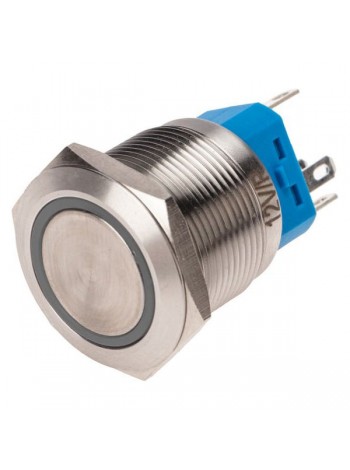 Антивандальная кнопка REXANT ø22, 12в, led, без фиксации, 5с, off-(on)/on-(off), красная подсветка 10 шт 36-3510