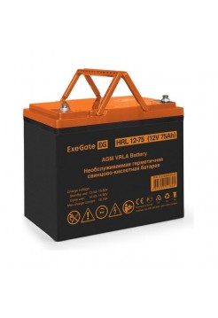 Аккумуляторная батарея HRL 12-75 12 V, 75 A*h, под болт М6 ExeGate 285653