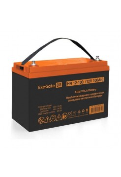 Аккумуляторная батарея HR 12-100 12 V, 100 A*h, под болт М6 ExeGate 282987