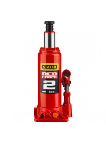 Гидравлический бутылочный домкрат Stayer RED FORCE 2т, 181-345 мм, 43160-2 43160-2_z01