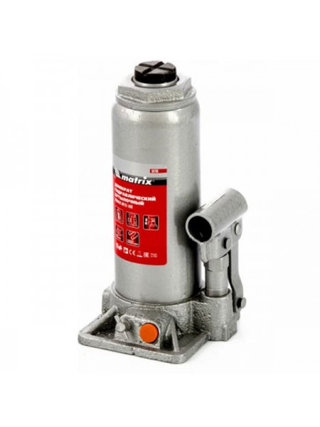 Гидравлический бутылочный домкрат 8т, h-подъема 230–457 мм Matrix 50766