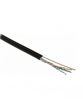 Кабель Hyperline UUTP4-C5E-S24-SW-OUT-PE-BK-500, 500м, витая пара, U/UTP, 5e, 24 AWG 236321