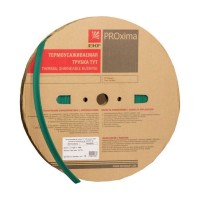 Термоусаживаемая трубка EKF ТУТ PROxima 16/8 зелёная рулон SQtut-16-j