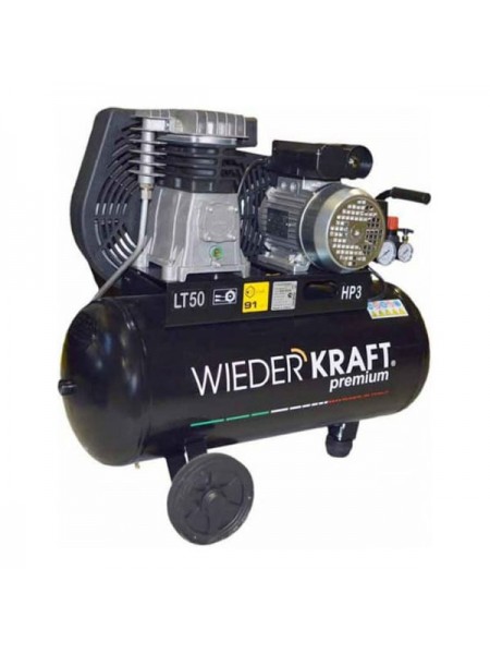 Двухцилиндровый ременной компрессор WIEDERKRAFT 50л 320л/мин WDK-90532