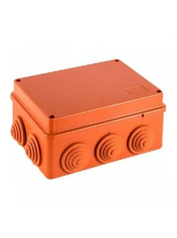 Огнестойкая коробка Экопласт JBS150 E110, о/п 150х110х70, 10 выходов, IP55, 6P, цвет оранжевый 43109HF