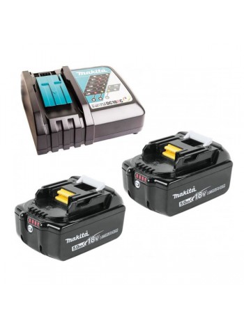 Аккумулятор 191L74-5 (2 шт; 18В; 5.0 Ач; Li-Ion) с зарядным устройством Makita 199379