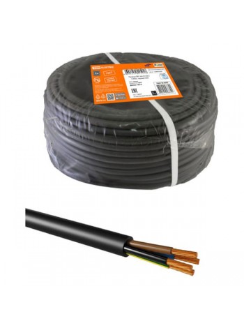 Провод TDM ПВС 4х1,5 ГОСТ 20м, черный SQ0118-0337