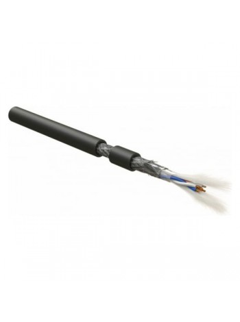 Кабель интерфейса Hyperline RS-SF-2x2x22/7-PVC-BK (500 м) RS-485, экранированный SF/UTP 444098