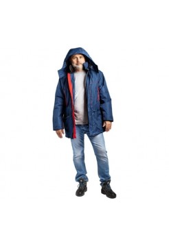 Мужская утепленная куртка Ф Тигода синяя/красная, р.88-92, рост 170-176 310-19-1