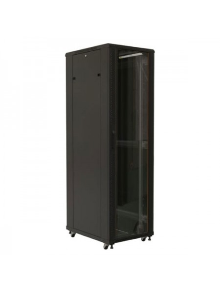 Напольный 19-дюймовый шкаф Hyperline TTB-3266-AS-RAL9004, 32U, 1610x600x600 мм, черный, 392675
