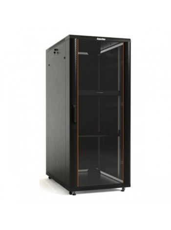 Напольный 19-дюймовый шкаф Hyperline TTB-2268-AS-RAL9004, 22U, 1166x600x800 мм, черный, 395978