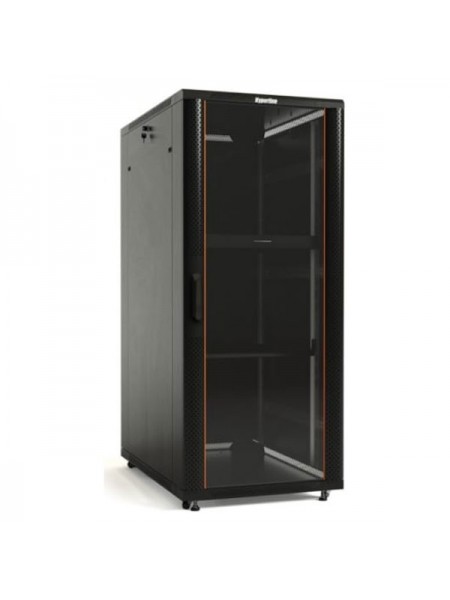 Напольный 19-дюймовый шкаф Hyperline TTB-4261-AS-RAL9004, 42U, 2055x600x1000 мм, черный, 395998