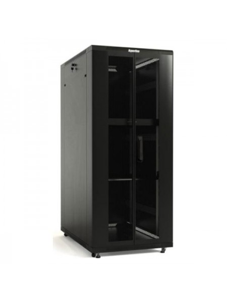 Напольный 19-дюймовый шкаф Hyperline TTB-2268-DD-RAL9004, 22U, 1166x600x800 мм, черный, 395979
