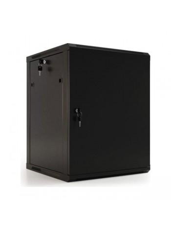 Настенный 19-дюймовый шкаф Hyperline TWB-0966-SR-RAL9004, 9U, 500x600x600мм, черный, 392632