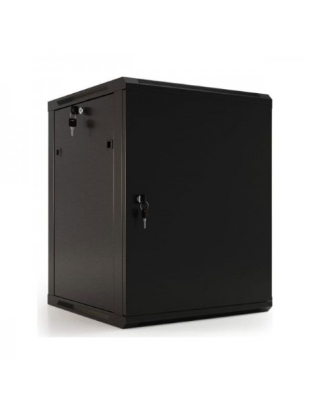 Настенный 19-дюймовый шкаф Hyperline TWB-0966-SR-RAL9004, 9U, 500x600x600мм, черный, 392632