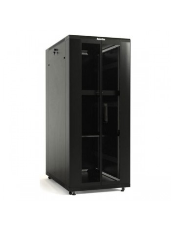 Напольный 19-дюймовый шкаф Hyperline TTB-4788-DD-RAL9004, 47U, 2277x800x800 мм, черный 396028