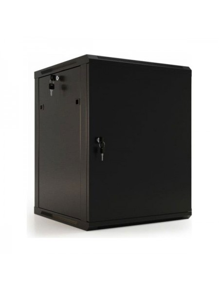 Настенный 19-дюймовый шкаф Hyperline RAL 9004 6U, 367x600x450мм, черный, 395302