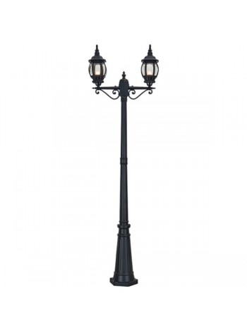 Садово-парковый светильник, Feron 8114 столб 2*100W E27 230V, черный 11213