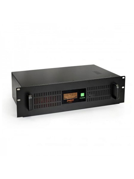 Источник бесперебойного питания ExeGate ServerRM UNL-1500.LCD.AVR.2SH.4C13.RJ.USB.3U 1500VA/900W, 2Sch/4C13, RJ45/11, USB, 3U, установка в стойку, Black 293056