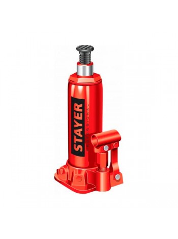 Бутылочный гидравлический домкрат Stayer RED FORCE 8т, 230-457 мм, 43160-8_z01