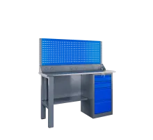 Стол-верстак слесарный однотумбовый, ВхШхГ 1473x1400x500, SLF 141.14.2-1R