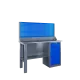 Стол-верстак слесарный однотумбовый, ВхШхГ 1473x1400x500, SLF 141.14.2-1R