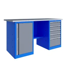 Стол-верстак слесарный двухтумбовый, ВхШхГ 855x1596x696, TNC 161.57.1